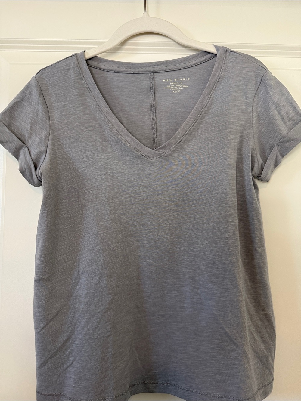 Women’s Max Studio V-Neck Tee in Gray